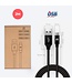 LifeGoods USB-C Kabel - 2M - 2.4A - USB C zu USB-A - Geflochtenes Nylon - Schwarz