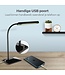 LifeGoods Schreibtischlampe - Verstellbar - LED - Dimmbar - USB Anschluss - Weißes und warmes Licht - Schwarz