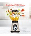 KitchenBrothers Smoothie Mixer - 1,5 Liter - Glaskrug - 3 Ständer - 700W - Edelstahl/Schwarz