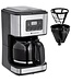 KitchenBrothers KitchenBrothers Kaffeemaschine - Filterkaffee - mit Glaskanne - 12 Tassen - Schwarz/RSF