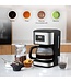 KitchenBrothers Kaffeemaschine - Filterkaffee - mit Glaskanne - 12 Tassen - Schwarz/RSF