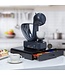 KitchenBrothers Kapselhalter - mit Schublade - Dolce Gusto - 36 Kapseln - Edelstahl - Schwarz