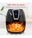 KitchenBrothers Heißluftfritteuse - Airfryer - Friteuse ohne Fett - 1300W - 3.5L - Schwarz