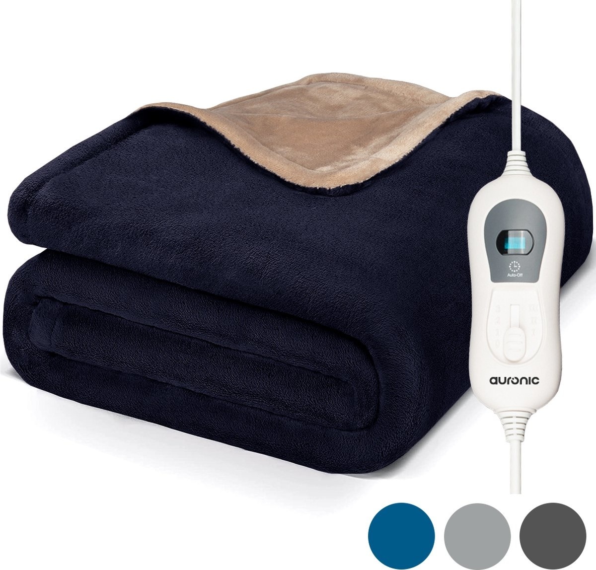 mit Timer günstig Kaufen-Auronic Electric Heat Blanket - Überdecke - 2 Personen - 3 Stufen - Mit Timer - 200 x 180 cm - Blau. Auronic Electric Heat Blanket - Überdecke - 2 Personen - 3 Stufen - Mit Timer - 200 x 180 cm - Blau <![CDATA[Mit dieser Flanell-Heizdecke von Au