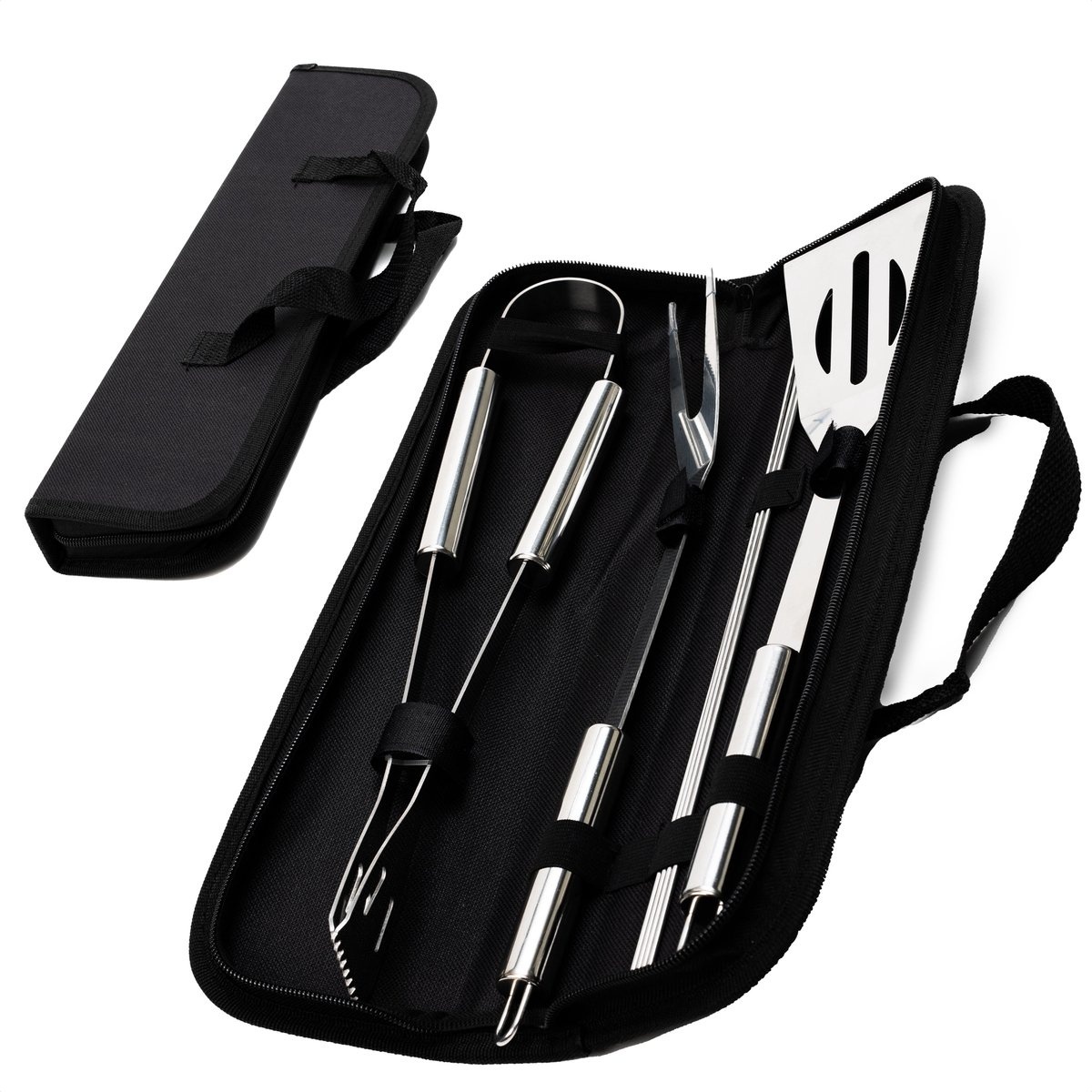 Set FC günstig Kaufen-CuisiNoon® BBQ-Zubehör-Set - Inkl. Aufbewahrungshülle - BBQ-Set mit Grillzange, Gabel, Spatel und Spieße. CuisiNoon® BBQ-Zubehör-Set - Inkl. Aufbewahrungshülle - BBQ-Set mit Grillzange, Gabel, Spatel und Spieße <![C