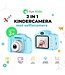 AyeKids Kinderkamera 2 in 1 - Front- & Rückkamera - Inkl. 32GB SD - Kamera für Kinder - Blau