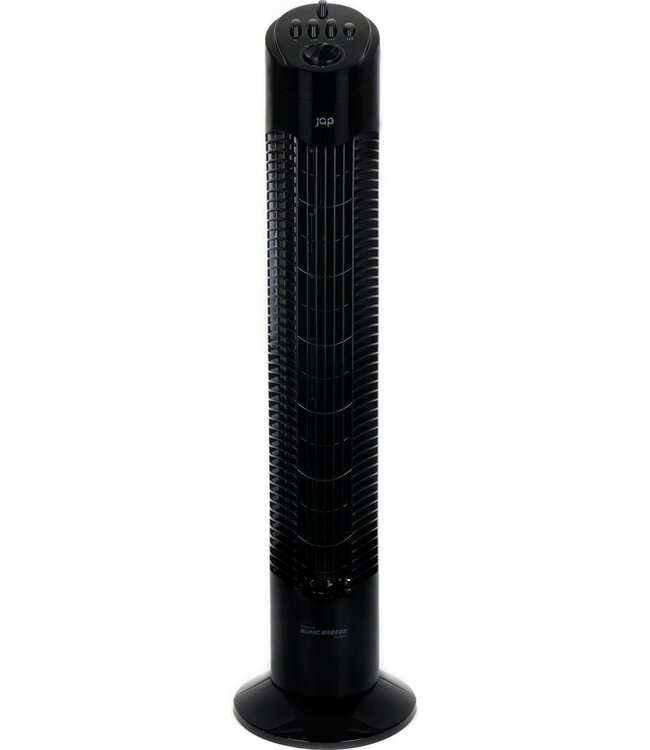 JAP Quebec - Turmventilator - Timer - Oszillierender Säulenventilator - Stehventilator - Stativventilator - Schwarz