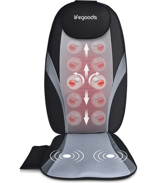 LifeGoods LifeGoods Shiatsu-Massage-Kissen - Nacken und Schulter - Infrarot - Schwarz