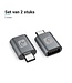 Teeco USB C zu USB A - 2 Stück - USB C zu USB A - USB 3.0 - 5Gps - Thunderbolt - USB - Geeignet für USB-Stick, USB-Hub, USB-C-Hub - USB-Splitter - Aluminium - Space Grey