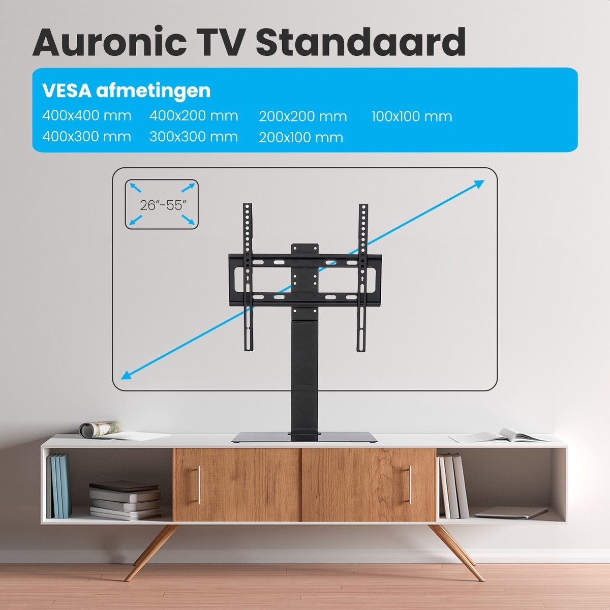 B-Ware Auronic TV-Ständer - TV-Ständer - drehbar - verstellbar - 26 bis ...