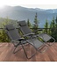 LifeGoods Faltbare Gartenstühle - mit Sonnendach - Verstellbarer Sonnenschirm - 2 Stück - 30°-90° verstellbar - Metall - Schwarz