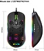 HXSJ X600 Optische Gaming-Maus - Ultraleicht - RGB-Beleuchtung - 8000DPI - Schwarz