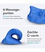 Lifeproducts Nackenstütze - Massagekissen - Nackenmassagegerät - Shiatsu-Massagekissen - Kissen für Nackenschmerzen - Nackenstütze - Blau