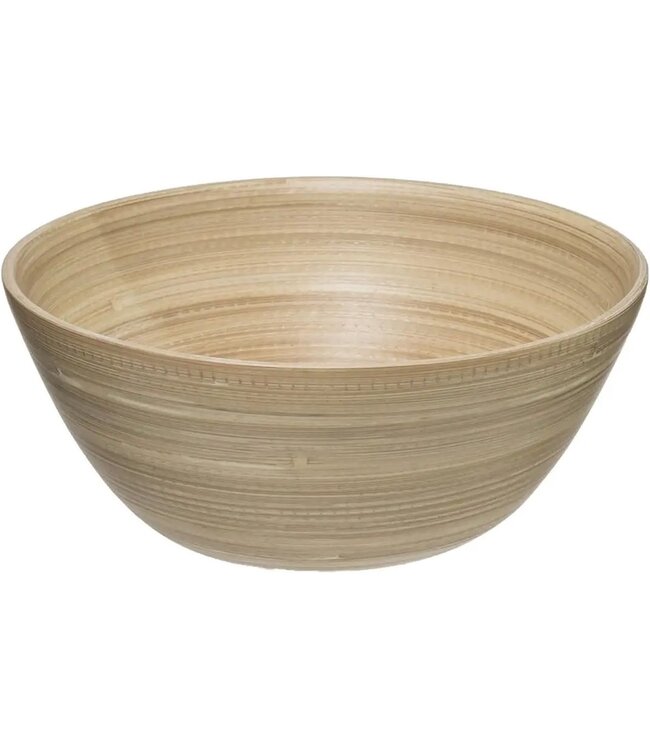 Secret de Gourmet - Salatschüssel/Servierplatte - Bambus - beige- D25 cm