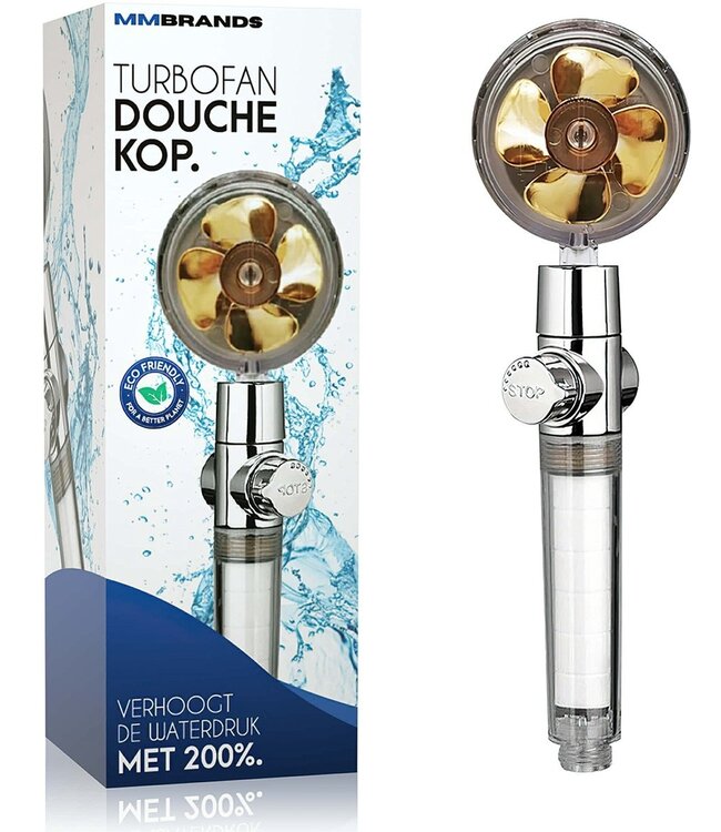 MM Brands Wassersparender Duschkopf - Hochdruck-Handbrause - Regenbrause Wassersparend