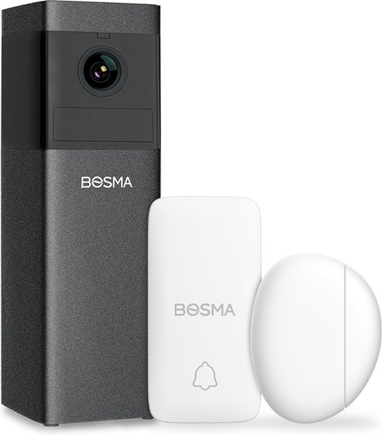 1080p günstig Kaufen-Bosma - X1-2DS - WiFi - Sicherheitsset für Innenräume - Mit Sensoren - 1080P Full HD - 156° Betrachtungswinkel - Weiß. Bosma - X1-2DS - WiFi - Sicherheitsset für Innenräume - Mit Sensoren - 1080P Full HD - 156° Betrachtu