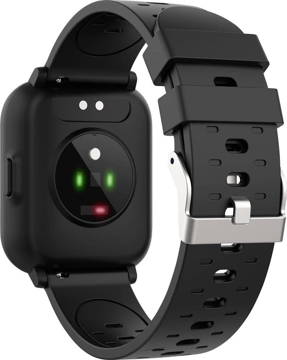 5706751052811 - Smartwatch - Einfacher Rückgabeknopf - Schrittzähler - Anrufe SMS - TUYA App - Schlafaktivität - Herzfrequenz Blutdruckmesser Sportmodus - IP68 - SW164 - Schwarz