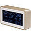 Denver WS-72 / Wetterstation mit Wecker / Datum / Temperatur - und Luftfeuchtigkeit / USB für Smartphone / Holz