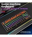 ZIYOULANG K2 RGB mechanische 87Tasten TKL Gaming Tastatur - Windows/Mac Spiele-Tastatur - blauer Schalter - Mechanische Tastatur - Anti-Ghosting Spiele-Tastaturen - Schwarz