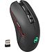 HxSJ HXSJ T30 2.4G USB-C Wireless Gaming Mouse - Wiederaufladbare Maus - Geräuschlose Mäuse - für Macbook / Laptop / PC - Game Mouse