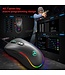 HXSJ J300 Optische RGB-Gaming-Maus - 6400 DPI - Schwarz