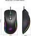 HXSJ J300 Optische RGB-Gaming-Maus - 6400 DPI - Schwarz