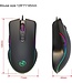 HXSJ A867 Optische Gaming-Maus - RGB-Beleuchtung - Ergonomie - 8000 DPI - Schwarz