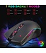 HXSJ A867 Optische Gaming-Maus - RGB-Beleuchtung - Ergonomie - 8000 DPI - Schwarz