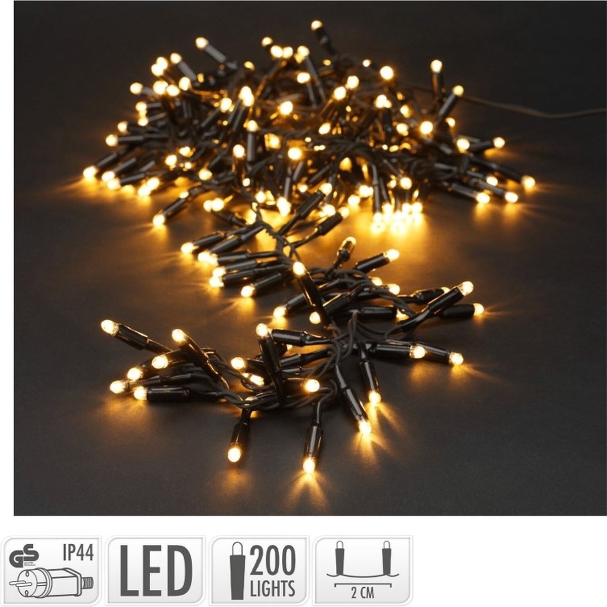 Kaufen Sie BWare Weihnachtsbeleuchtung Cluster 600 Led 12 Meter Extra Warm White INCL