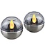 Westfalia 2in1 Solar Flicker Lights, bernsteinfarben, 2er-Set