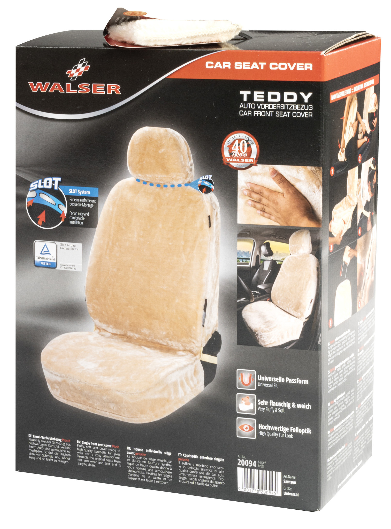 9001778200945 - Autositzbezug Teddy - Kunstfell - beige 9001778200945 - Autositzbezug Teddy - Kunstfell - beige