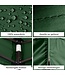 LifeGoods Partyzelt - 3x3 m - Seitenwände - Einfacher Aufbau - Zusammenklappbar - Wasserdicht - Tragetasche mit Rädern - Dunkelgrün
