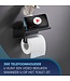 MM Brands - WC-Rollenhalter - WC-Rollenhalter ohne Bohrung - WC-Rollenhalter ohne Bohrung - Badaccessoires - Schwarz