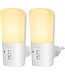 Qumax Qumax LED Nachtlicht Sockel 2 Stück - Dimmbare Nachtlichter mit Sensor - Babyzimmer Nachtlicht - Tag und Nacht Sensor - Kinder & Baby - Weiß