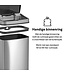Homra LUX Mülleimer mit Sensor - Automatischer Soft-Close-Deckel - 50 L - Hochwertiger Edelstahl