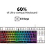 HXSJ V700 RGB Membran kabelgebundene Gaming-Tastatur - 61Tasten - Qwerty