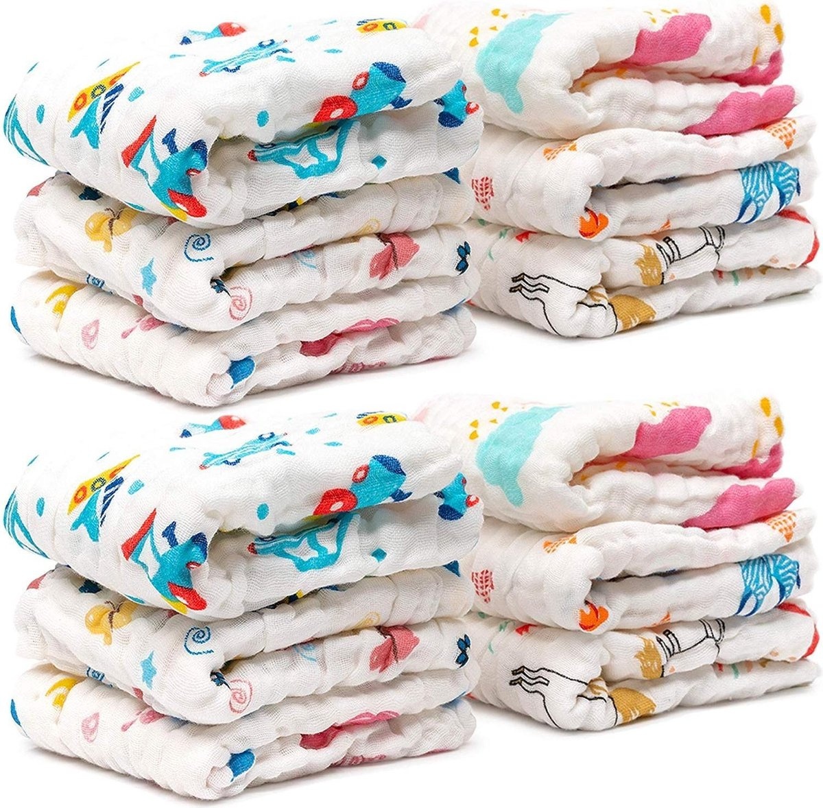 5060630691370 - Quadratische Musselin-Tücher für Babys - 25 x 25 cm - Extra weich - 12 Stück 5060630691370 - Quadratische Musselin-Tücher für Babys - 25 x 25 cm - Extra weich - 12 Stück