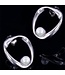 Laura Ferini Damen Ohrringe mit Perle Ardea Silber - Silber Damen Ohrringe mit Perle - Wasserdicht Edelstahl - Geliefert in Luxus-Geschenk-Box - mit Schmuck-Box - Edelstahl-Schmuck - Zubehör