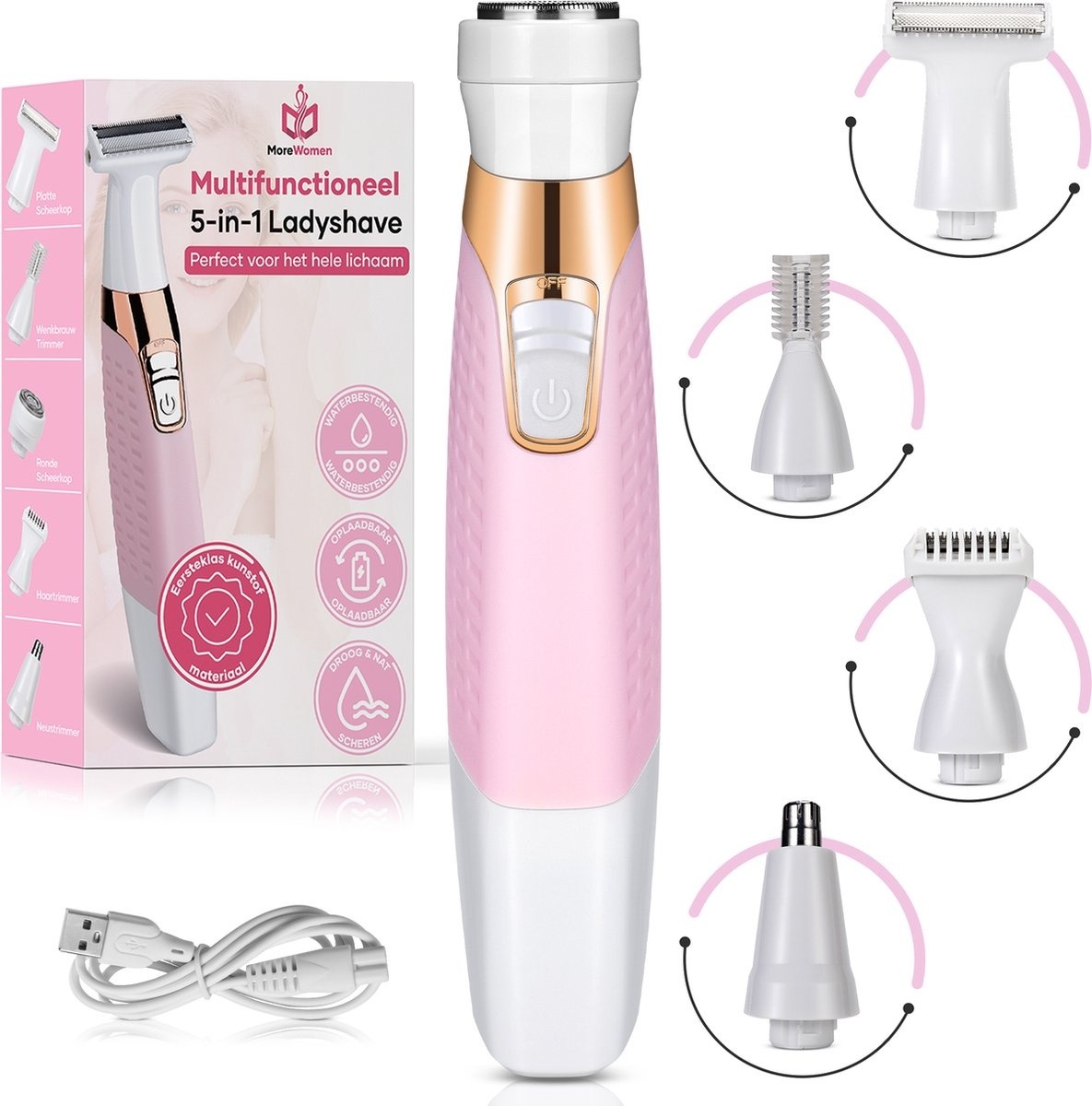 frauen damen günstig Kaufen-MoreWomen® 5-in-1 - Damenrasierer - Damenrasierer für Frauen - Augenbrauentrimmer - Rasierer Frau. MoreWomen® 5-in-1 - Damenrasierer - Damenrasierer für Frauen - Augenbrauentrimmer - Rasierer Frau <![CDATA[Der MoreWomen® 5-in-1 Ladysh