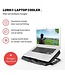 LURK® Laptop-Kühlständer - Laptoperhöhung/Kühlung - 4 Lüfter - Coolpad - Bis zu 17 Zoll - Ergonomisch einstellbar