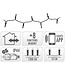 LED-Leuchten mit App-Steuerung - 120 LEDs - 12 Meter - mehrfarbig