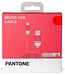 Micro-USB-Kabel, rot - Gummi - Celly | Pantone