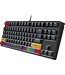 HxSJ HXSJ L600 Wired Mechanical Gaming Keyboard - QWERTY - 87 Tasten - Roter Schalter - Schwarz