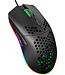 HXSJ J900 Optische Gaming-Maus - Ultraleicht - RGB-Beleuchtung - 6400 DPI - Schwarz