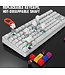 HXSJ L600 kabelgebundene mechanische Gaming-Tastatur - DIY PBT Keycaps - TKL - QWERTY - 87 Tasten - Roter Schalter - Weiß