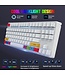 HXSJ L600 kabelgebundene mechanische Gaming-Tastatur - DIY PBT Keycaps - TKL - QWERTY - 87 Tasten - Roter Schalter - Weiß