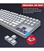 HXSJ L600 kabelgebundene mechanische Gaming-Tastatur - DIY PBT Keycaps - TKL - QWERTY - 87 Tasten - Roter Schalter - Weiß