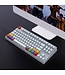 HXSJ L600 kabelgebundene mechanische Gaming-Tastatur - DIY PBT Keycaps - TKL - QWERTY - 87 Tasten - Roter Schalter - Weiß