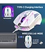 HXSJ T300 2.4G Wireless Gaming Mouse - Computermäuse - Ultraleicht - Kompakt für unterwegs - RGB-Beleuchtung - Weiß