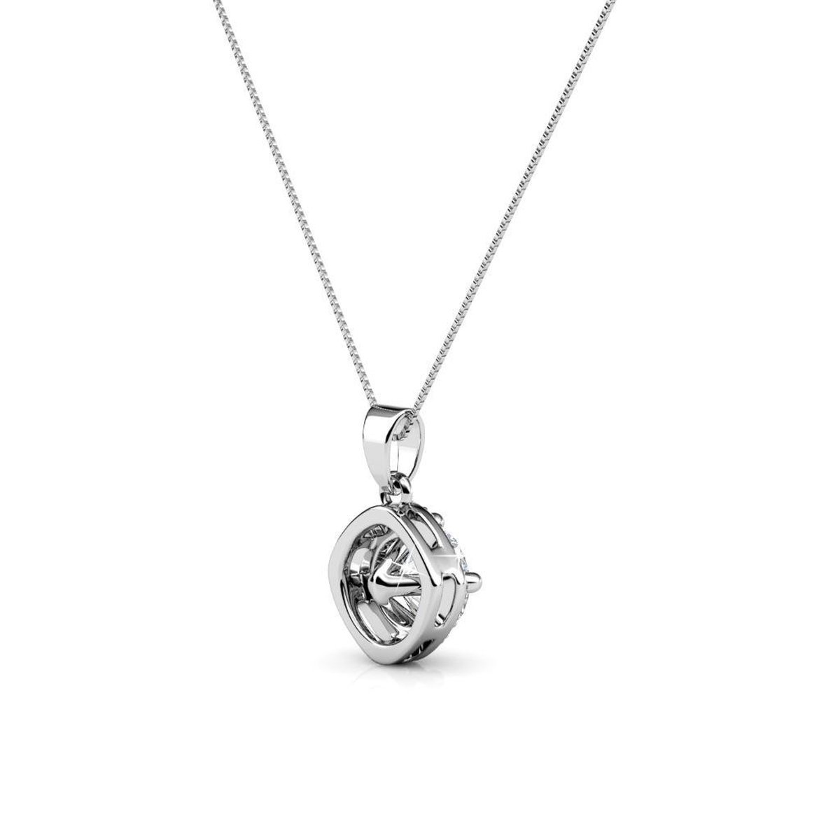 8720246683011 - Damen-Halskette mit Anhänger - Kalpa Camaka Kristalle - Silber - 18K Weißgold vergoldet - Damen-Halskette Silber - Schmuck - Halskette - Luxuriöse Geschenkbox - Geschenkbox - Exklusive Geschenkbox - Schöne Geschenkverpackung 8720246683011 - Damen-Halskette mit Anhänger - Kalpa Camaka Kristalle - Silber - 18K Weißgold vergoldet - Damen-Halskette Silber - Schmuck - Halskette - Luxuriöse Geschenkbox - Geschenkbox - Exklusive Geschenkbox - Schöne Geschenkverpackung